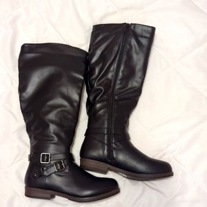 Black knee-high riding boots sz 8 NWOT